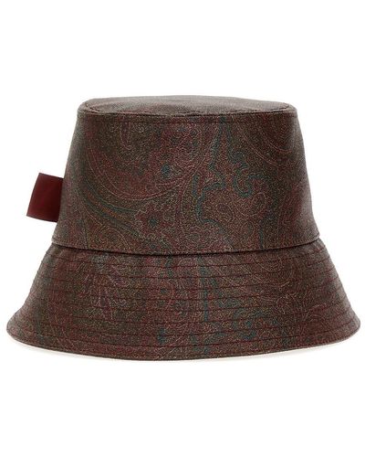 Etro Paisley Bucket Hat Hats - Brown