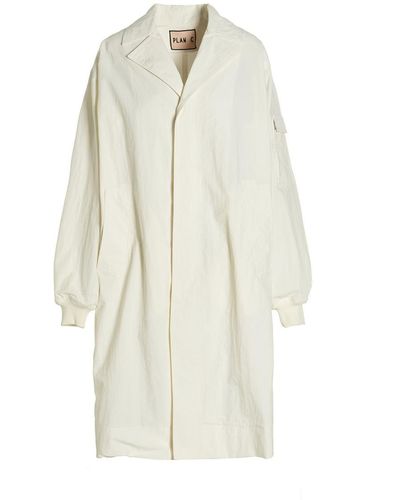 Plan C Technical Nylon Waterproof Jacket - White