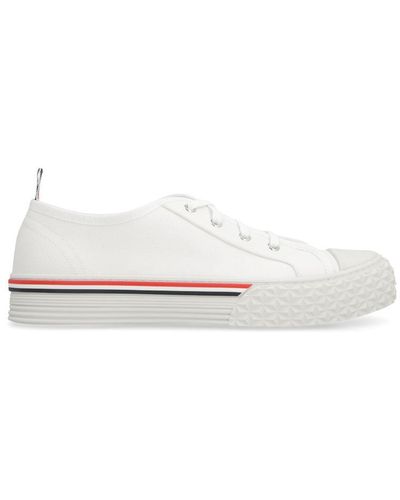 Thom Browne Collegiate Canvas Low-top Trainers - White