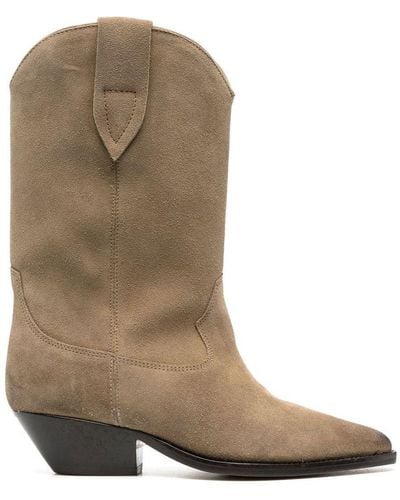 Isabel Marant Duerto Leather Ankle Boots - Brown