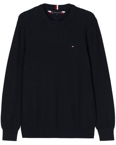 Tommy Hilfiger Oval Structure Crew Neck - Blue