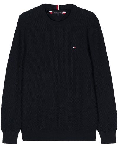Tommy Hilfiger Oval Structure Crew Neck - Blue