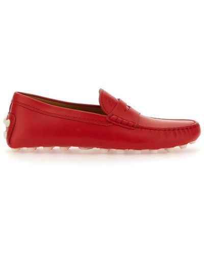 Tod's Rubberized Moccasin - Red