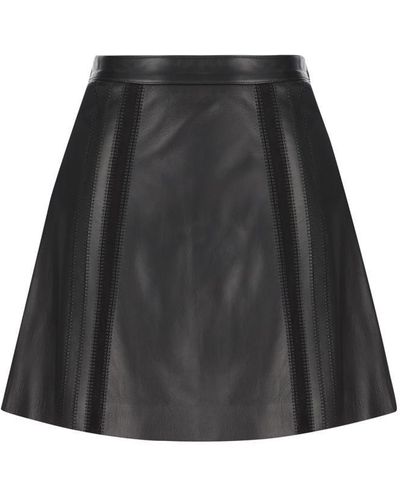 Chloé Mini Leather Skirt - Black