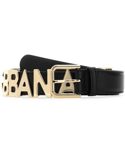 Dolce & Gabbana Logo Belt - White