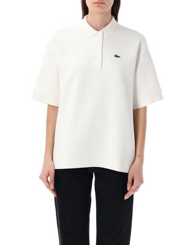 Lacoste Oversize Piqué Polo Shirt - White