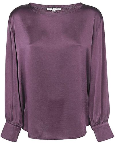Shirt C-zero Silk Blouse - Purple