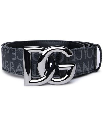 Dolce & Gabbana Two-tone Leather Belt - Black