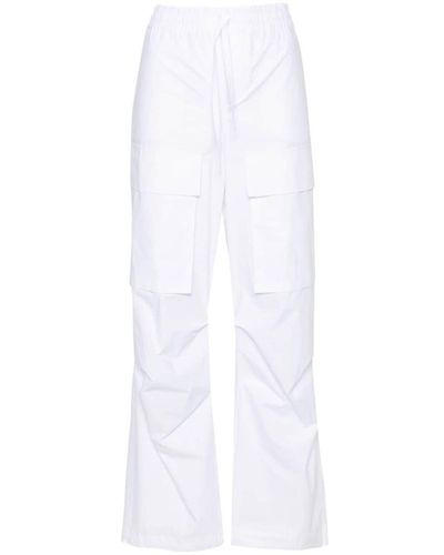 P.A.R.O.S.H. Straight-Leg Cotton Cargo Trouser - White