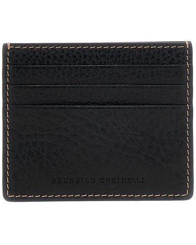 Brunello Cucinelli Leather Cardholder - Black