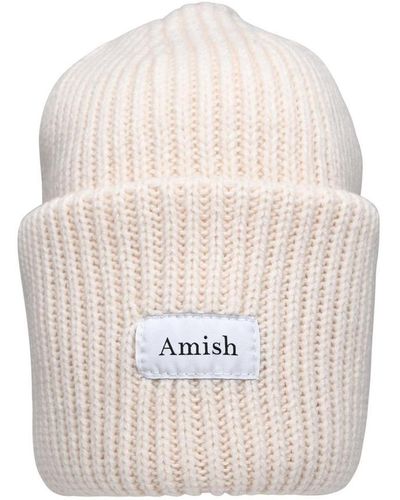 AMISH Wool Blend Cap - White