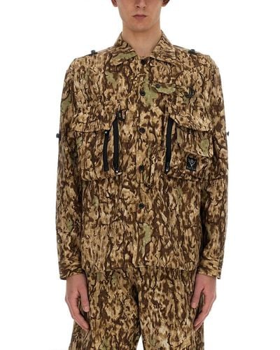 South2 West8 Camouflage Print Jacket - Multicolor