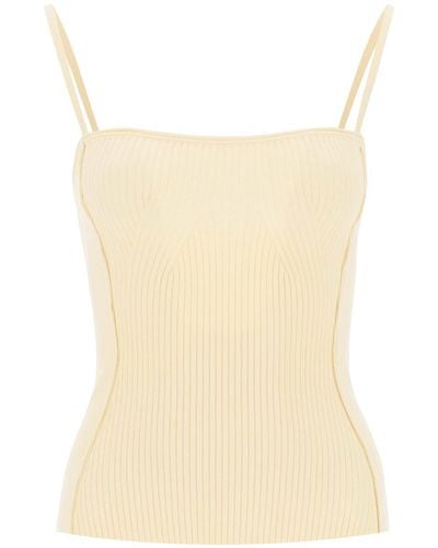 Jacquemus Le Haut Sierra Knitted Top - Natural