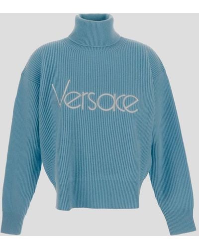 Versace Wool Knitwear - Blue