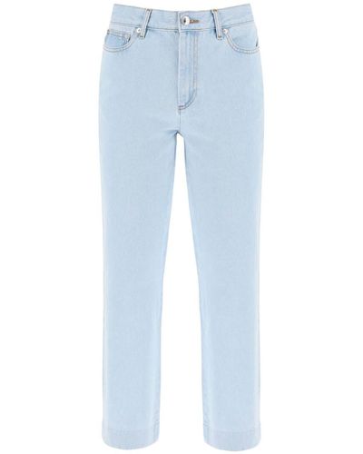 A.P.C. New Sailor Straight Cut Cropped Jeans - Blue