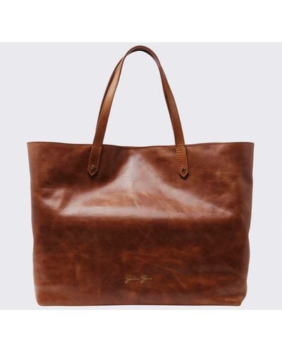 Golden Goose Brown Leather Pasadena Tote Bag