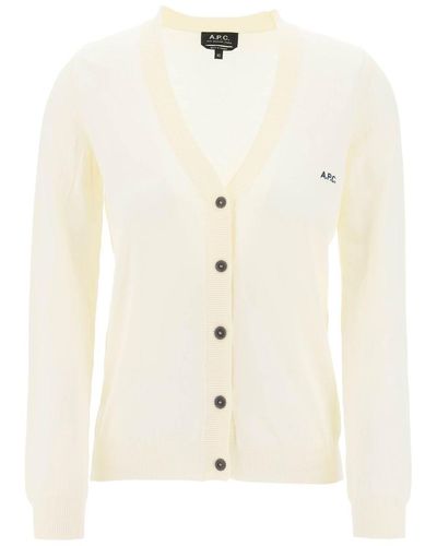 A.P.C. Cotton Bella Cardigan For - Natural