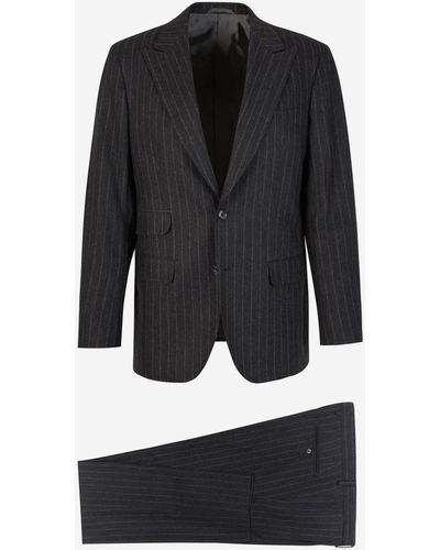 Sartorio Napoli Striped Suit - Black