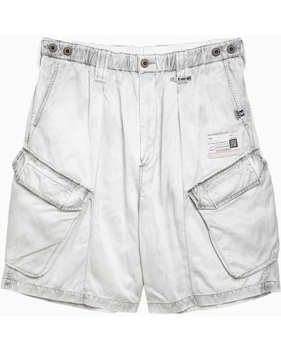 Maison Mihara Yasuhiro Light Cotton Blend Bermuda Shorts - Grey
