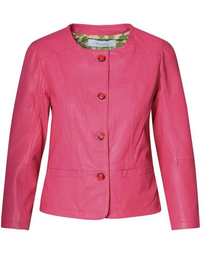 Bully Fuchsia Leather Jacket - Pink