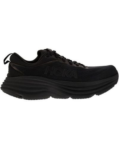 Hoka One One Bondi 8 - Ultra-shortened Sports Shoe - Black
