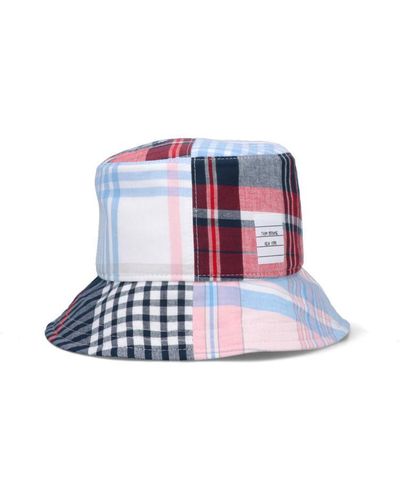 Thom Browne Hat Bucket "patchwork" - White