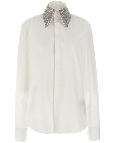Balmain Jewel Collar Shirt Shirt, Blouse - White