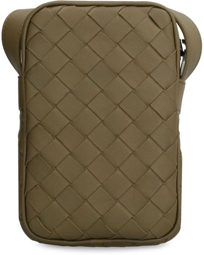 Bottega Veneta Leather Smartphone Case/shoulder Bad - Green