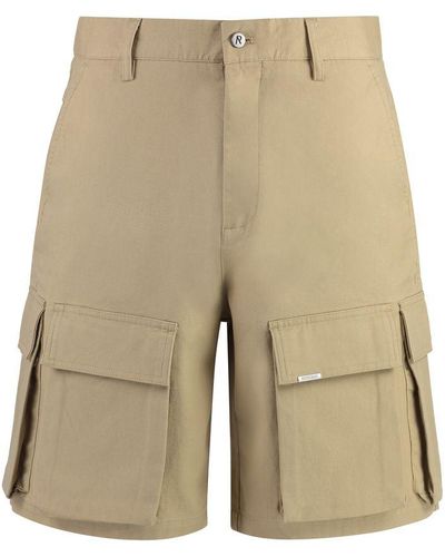 Represent Cotton Cargo Bermuda Shorts - Natural