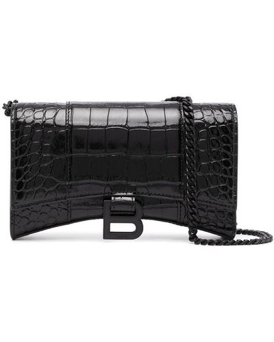 Balenciaga Leather Shoulder Bag - Black
