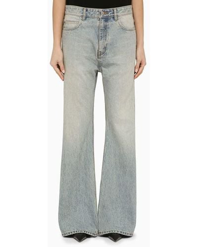 Balenciaga Denim Flared Jeans - Gray