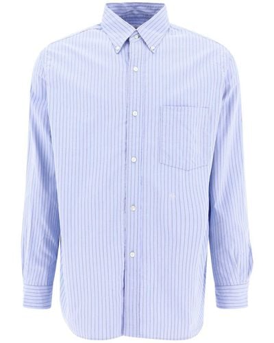 Nanamica "Wind" Striped Shirt - Blue