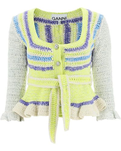 Ganni Crochet Cardigan - Multicolour