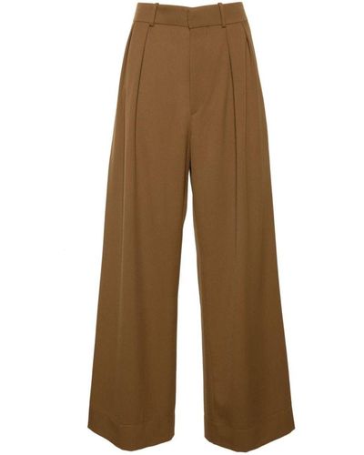 Wardrobe NYC Low-rise Wool Pants - Brown