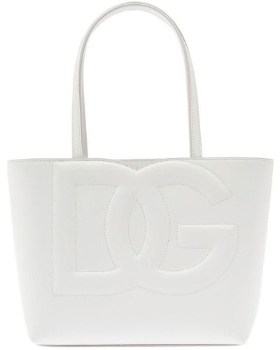 Dolce & Gabbana 'Dg Logo' Small Shopper - White