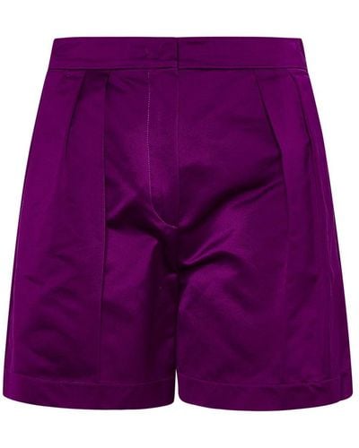 Max Mara Shorts Piroga In Nylon Viola - Purple