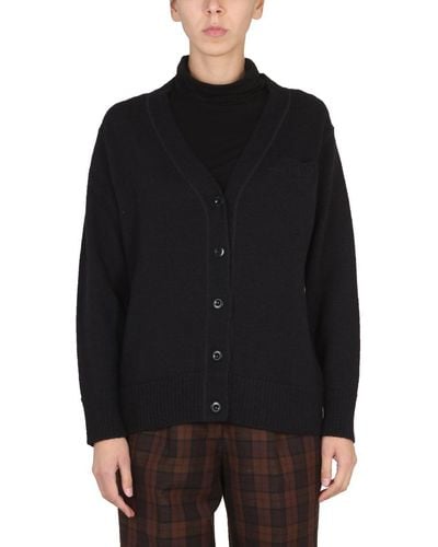 Margaret Howell Cardigan With Buttons - Black