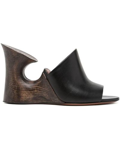 Alaïa Sculpture Wedge Sandals - Black