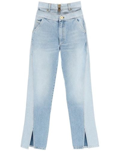 slap af Monograph Mekaniker Balmain Jeans for Women | Online Sale up to 64% off | Lyst