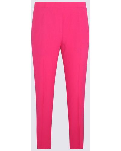 Alexander McQueen Pink Viscose Blend Trousers