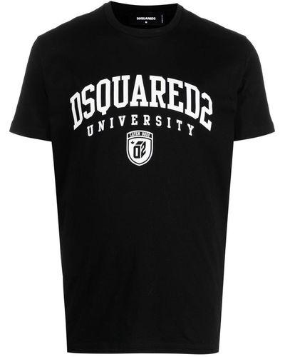 DSquared² Logo Cotton T-shirt - Black
