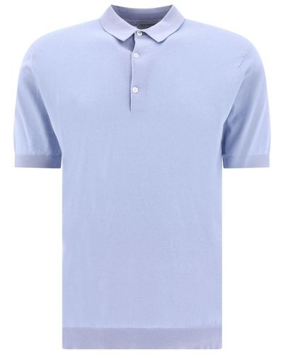 John Smedley "adrian" Polo Shirt - Blue