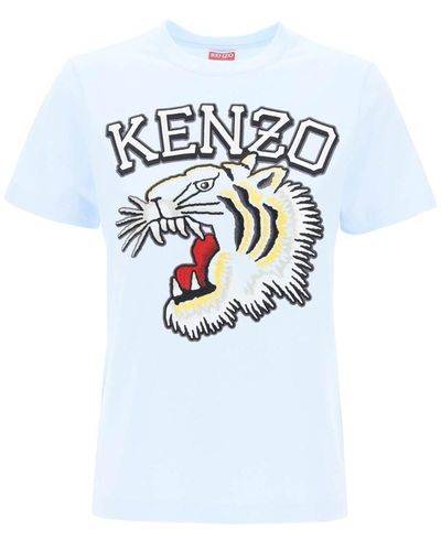 KENZO Tiger Varsity Crew Neck T Shirt - White
