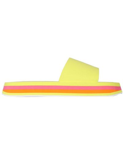 MSGM Slide Platform Sandals - Yellow