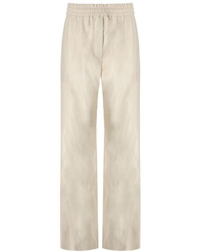 Weekend by Maxmara Brezza Ivory Wide Leg Trousers - Natural