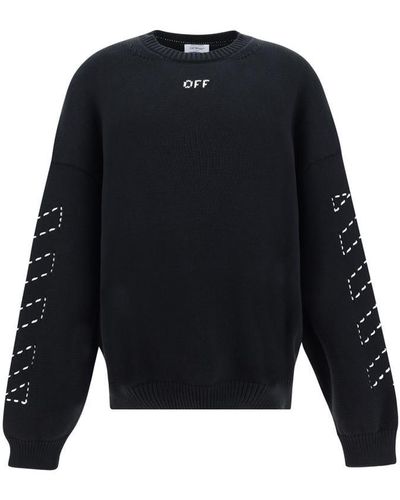 Off-White c/o Virgil Abloh Stitch Arrows Diags Knit Sweater - Black