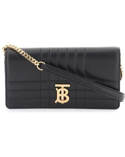 Burberry Quilted Leather Mini 'lola' Bag - Black