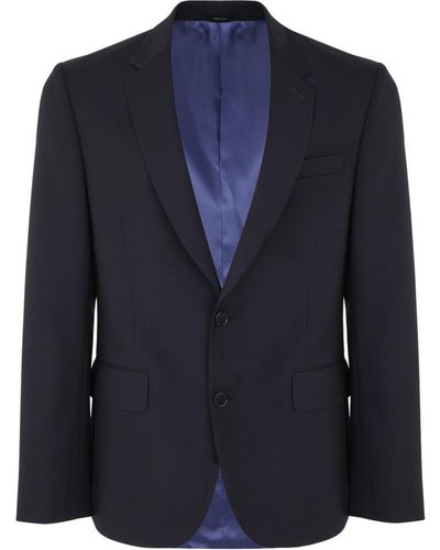 Paul Smith Tailored Fit 2 Btn Wool Jacket - Blue