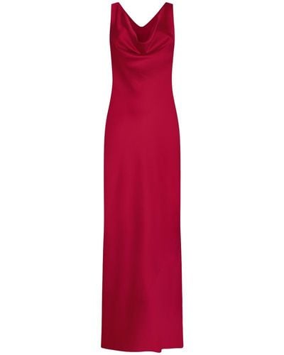 Norma Kamali Satin Gown - Red