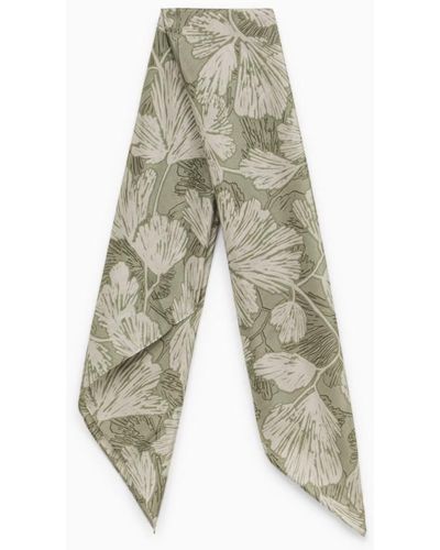 Brunello Cucinelli Scarf With Floral Pattern - Green